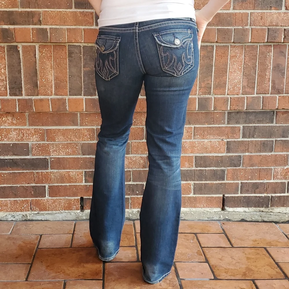 MEK Dark Blue Bootcut Women's Jeans - Picture 7 of 13